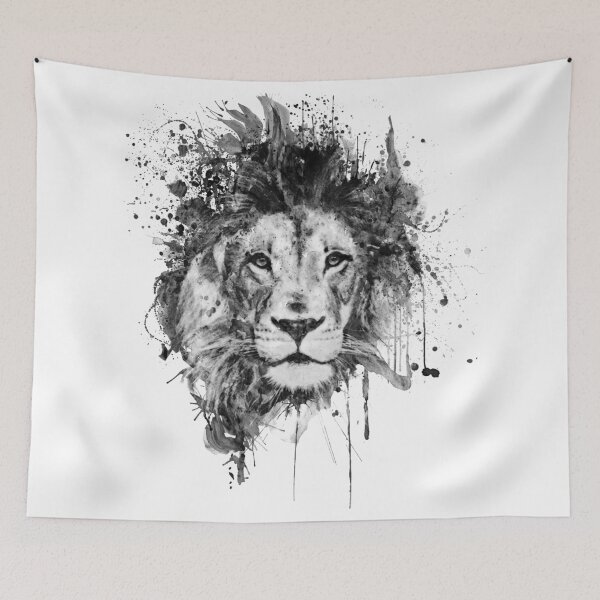 Item preview, Black and White Lion Splash designed and sold by caracatita75.