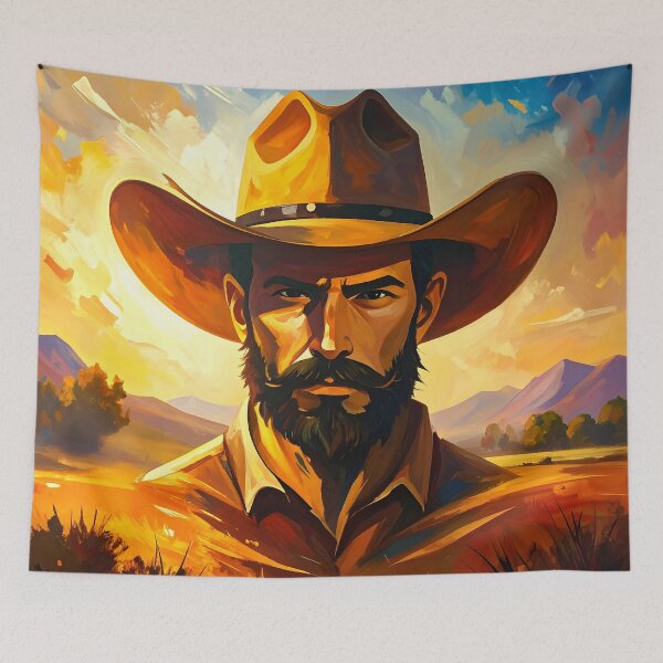 Item preview, Rugged Cowboy designed and sold by ArtFactoryAI.