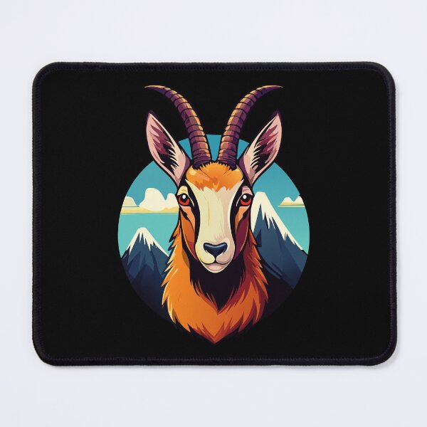 Item preview, Illustration of a chamois head with curved horns, Alpine chamois (Rupicapra rupicapra) designed and sold by Danler.