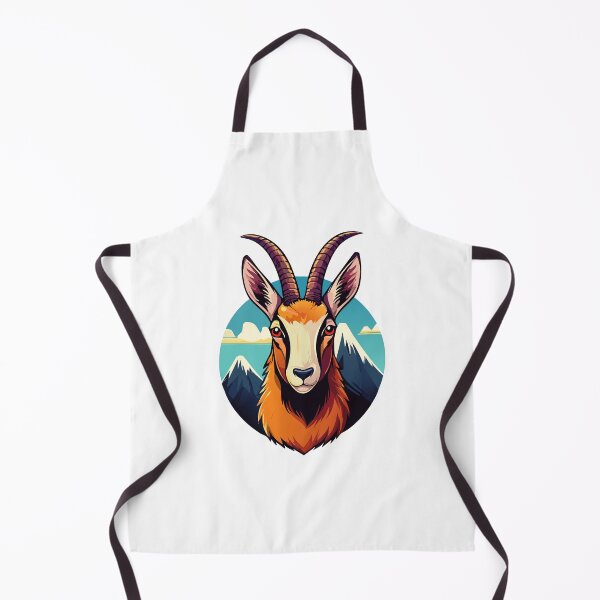 Item preview, Illustration of a chamois head with curved horns, Alpine chamois (Rupicapra rupicapra) designed and sold by Danler.