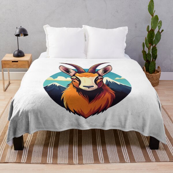 Item preview, Illustration of a chamois head with curved horns, Alpine chamois (Rupicapra rupicapra) designed and sold by Danler.