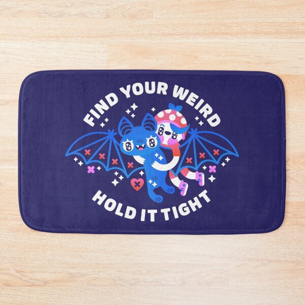 Item preview, Find Your Weird – Cute Bat and Mushroom Friend designed and sold by musingtreeart.