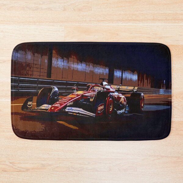 Item preview, Charles Leclerc racing his 2025 F1 car through the tunnel seen through the guardrails watercolor designed and sold by Rodissimus1984.
