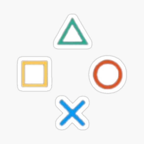 Vista previa del artículo con la obra «Símbolos del mando de PlayStation», diseñado y vendido por Guii-.
