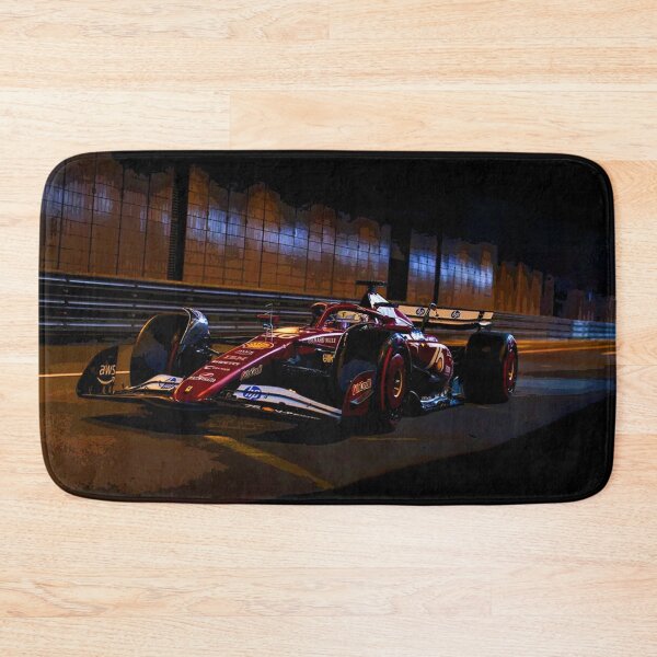 Item preview, Charles Leclerc racing his 2025 F1 car through the tunnel seen through the guardrails abstract designed and sold by Rodissimus1984.