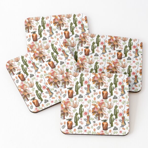 Item preview, Desert Garden Pattern | Botanical Cactus & Pottery Print designed and sold by Pandositive.