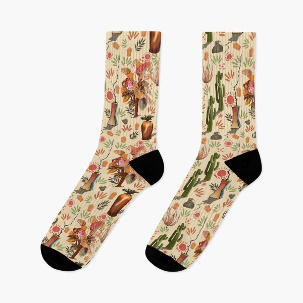 Item preview, Desert Garden Pattern | Botanical Cactus & Pottery Print designed and sold by Pandositive.