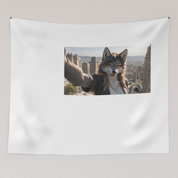 Item preview, Furry wolf anthro sightseeing designed and sold by penzone.