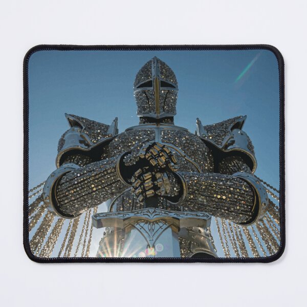 Item preview, Crystal Knight with Giant Sword – Epic Fantasy Warrior Art Print designed and sold by -DEEWOLF-.