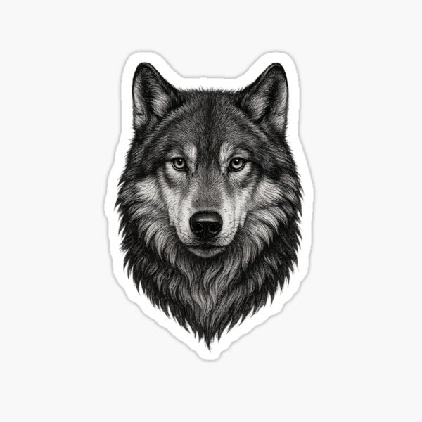 Aperçu de l'œuvre Tête de loup réaliste créée et vendue par SkyyWorks.