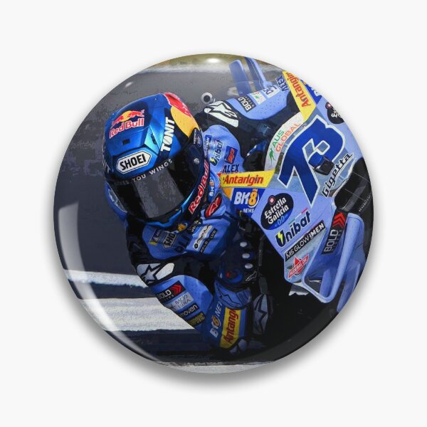 Item preview, Alex Marquez hanging in the corners on his 2025 MotoGP motorcycle abstract designed and sold by Rodissimus1984.