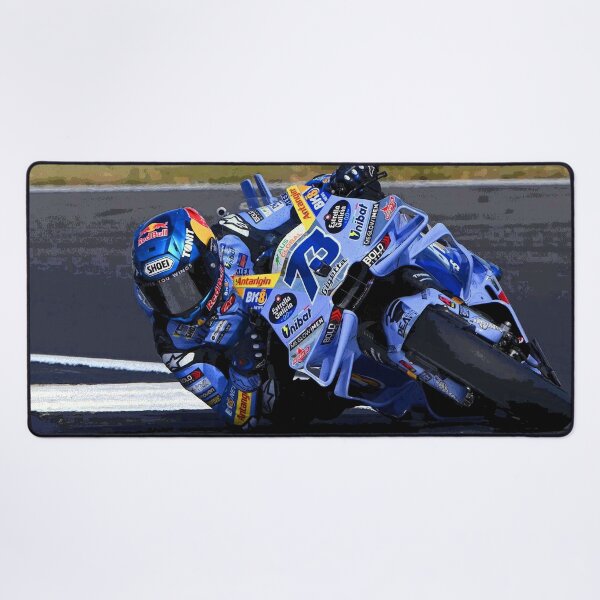 Aperçu de l'œuvre Alex Marquez accroché dans les virages sur sa moto MotoGP 2025 abstrait créée et vendue par Rodissimus1984.