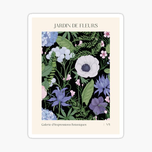 Aperçu de l'œuvre Jardin fleuri - Jardin de Fleurs - Collection d'imprimés  créée et vendue par Jackie.Bloom.