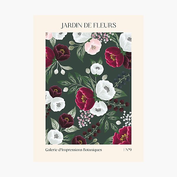 Item preview, Jardin de Fleurs - Collection d'imprimés - Esthétique botanique classique designed and sold by Jackie.Bloom.