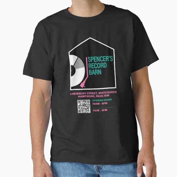 Item preview, White - Spencer's Record Barn Details tee designed and sold by Beau-Oui.