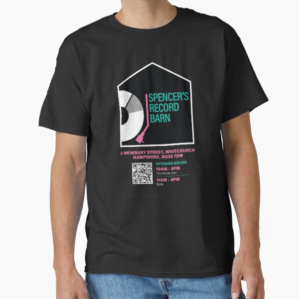 Artikel-Vorschau von Schwarzes Spencer's Record Barn Details T-Shirt, designt und verkauft von Beau-Oui.