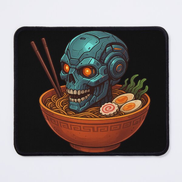 Item preview, Futuristic Skull in Cyberpunk Ramen designed and sold by LaNadaYFundante.