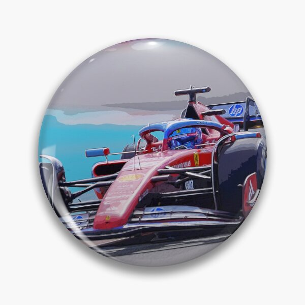 Item preview, Charles Leclerc racing his 2024 F1 car through the chicane watercolor designed and sold by Rodissimus1984.