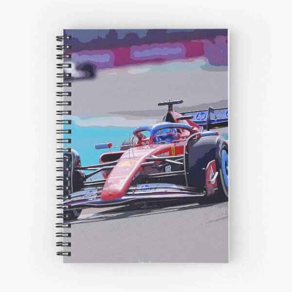 Item preview, Charles Leclerc racing his 2024 F1 car through the chicane watercolor designed and sold by Rodissimus1984.