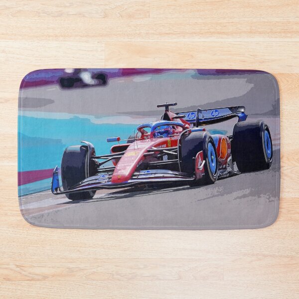 Item preview, Charles Leclerc racing his 2024 F1 car through the chicane watercolor designed and sold by Rodissimus1984.