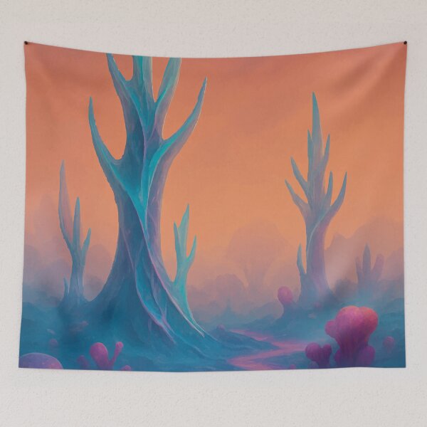 Item preview, “Alien Crystal Oasis” – Dreamscape from Another World designed and sold by AbstractAnom.