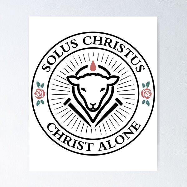 Item preview, SOLUS CHRISTUS - CHRISTUS ALLEIN - 5 Solas - Reformation - Schwarz designed and sold by joyfulinjesus.