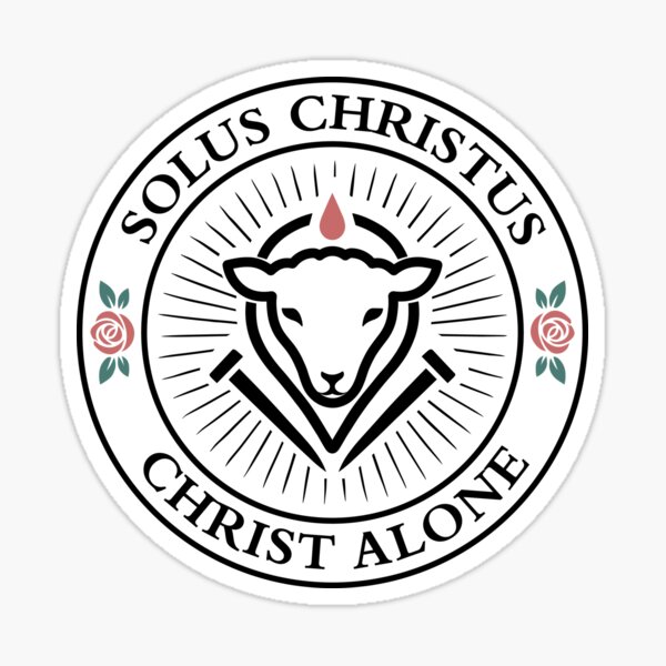 Item preview, SOLUS CHRISTUS - CHRIST ALONE - 5 Solas - Reformation - Black designed and sold by joyfulinjesus.
