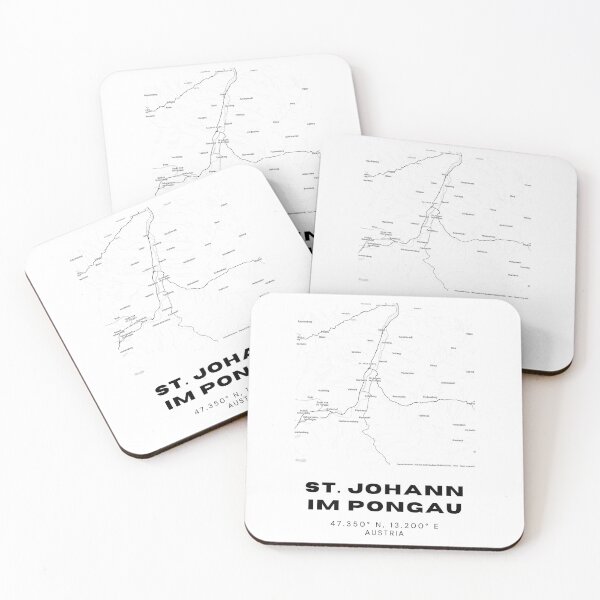 Item preview, St. Johann im Pongau Map – Salzburg Region Minimalist Map Art designed and sold by RM-Journey.