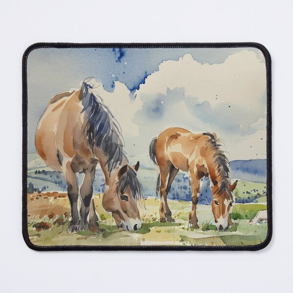 Item preview, Dartmoor ponies2(watercolour + AI) designed and sold by artsmeow.