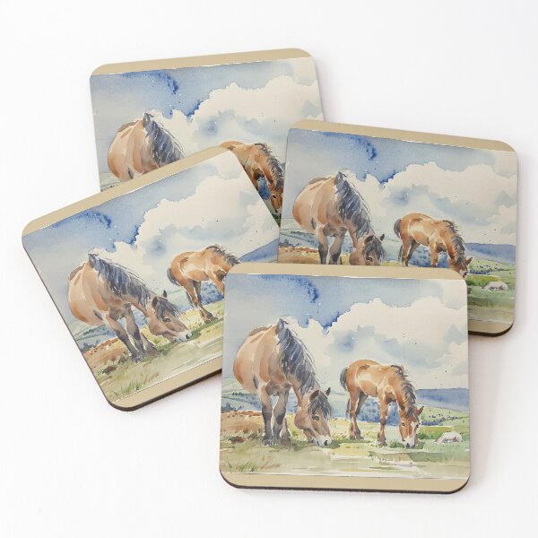Item preview, Dartmoor ponies2(watercolour + AI) designed and sold by artsmeow.