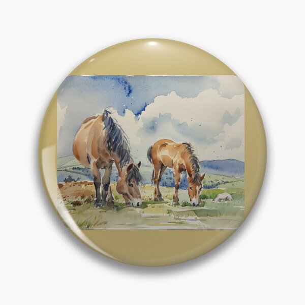 Item preview, Dartmoor ponies2(watercolour + AI) designed and sold by artsmeow.