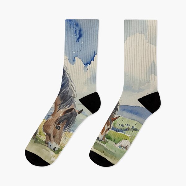 Item preview, Dartmoor ponies2(watercolour + AI) designed and sold by artsmeow.