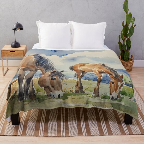 Item preview, Dartmoor ponies2(watercolour + AI) designed and sold by artsmeow.
