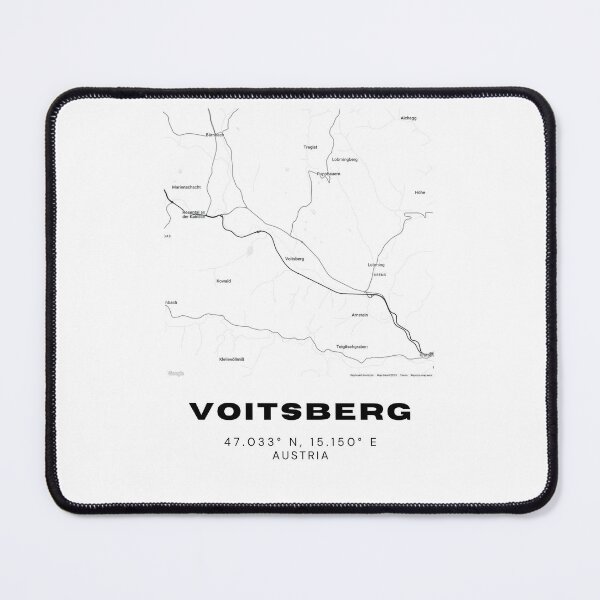 Item preview, Voitsberg Map – Minimalist Styria Map Art Print designed and sold by RM-Journey.