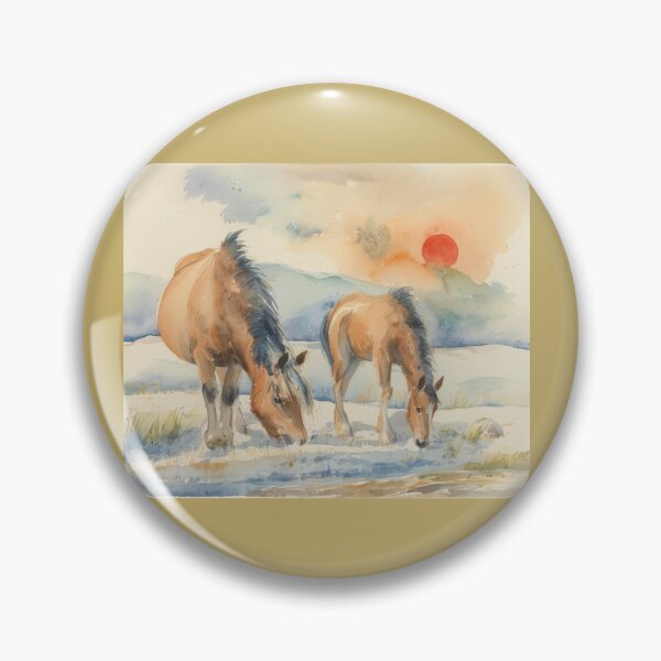 Item preview, Dartmoor ponies3(watercolour + AI) designed and sold by artsmeow.