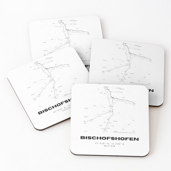 Item preview, Bischofshofen Map – Salzburg Mountain Town Minimalist Print designed and sold by RM-Journey.