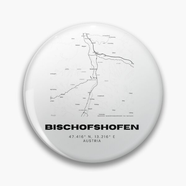 Item preview, Bischofshofen Map – Salzburg Mountain Town Minimalist Print designed and sold by RM-Journey.