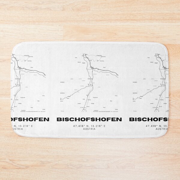 Item preview, Bischofshofen Map – Salzburg Mountain Town Minimalist Print designed and sold by RM-Journey.