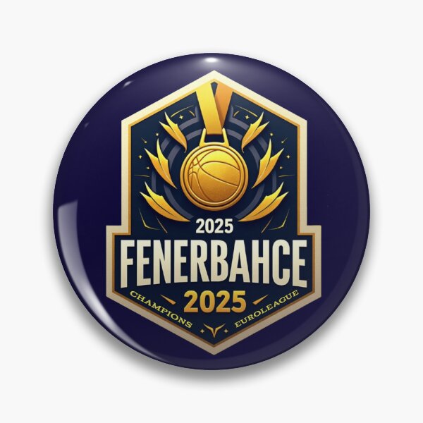 Item preview, Fenerbahçe 2025 Euroleague Champions Badge designed and sold by MyWittyThings.
