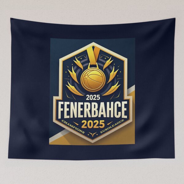 Item preview, Fenerbahçe 2025 Euroleague Champions Badge designed and sold by MyWittyThings.