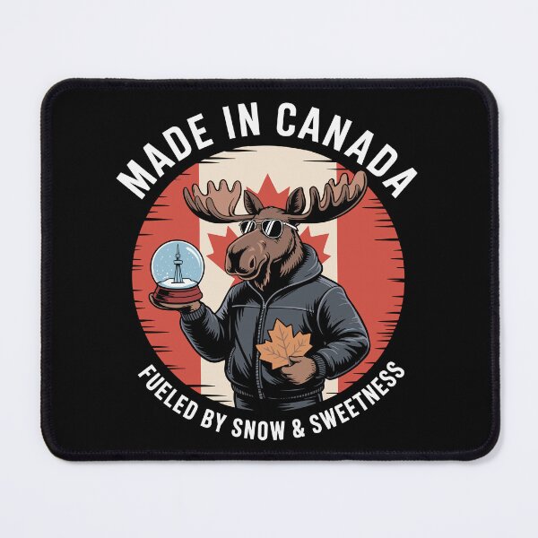 Item preview, Made in Canada – Cool Moose with Maple Leaf and Snow Globe designed and sold by Serbin.