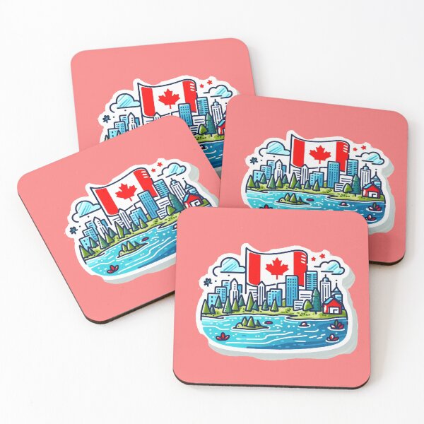 Item preview,  Minimalist Kennedy Toronto Skyline & Nature | Cute Canada Sticker Design,  designed and sold by PaintMeWorld.