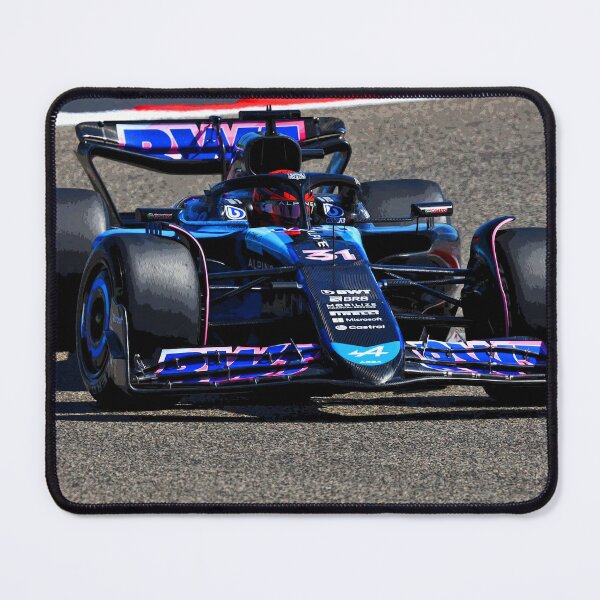Item preview, Esteban Ocon racing his 2024 F1 racecar 2 abstract designed and sold by Rodissimus1984.