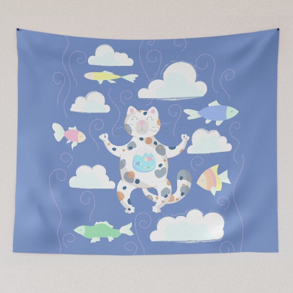 Item preview, meditating spotted cat designed and sold by amatiana.