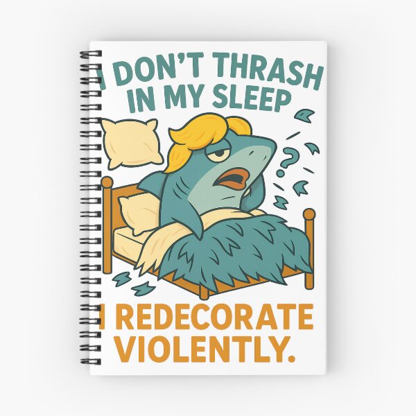 Item preview, I Redecorate Violently Shark Sleep Thrasher Funny Quote Design designed and sold by TeeTimeTreasure.