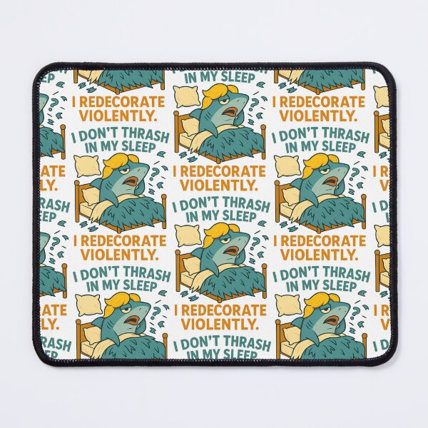 Item preview, I Redecorate Violently Shark Sleep Thrasher Funny Quote Design designed and sold by TeeTimeTreasure.