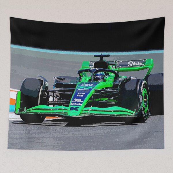 Item preview, Valtteri Bottas racing his 2024 F1 race car watercolor designed and sold by Rodissimus1984.
