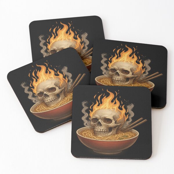 Item preview, Burning Skull in Ramen designed and sold by LaNadaYFundante.