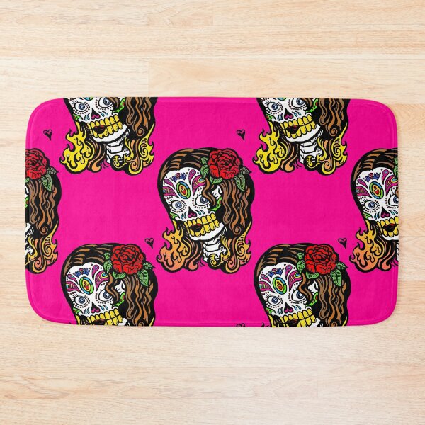Item preview, pink halloween Sugar Skull Girl designed and sold by Gossip Rag.