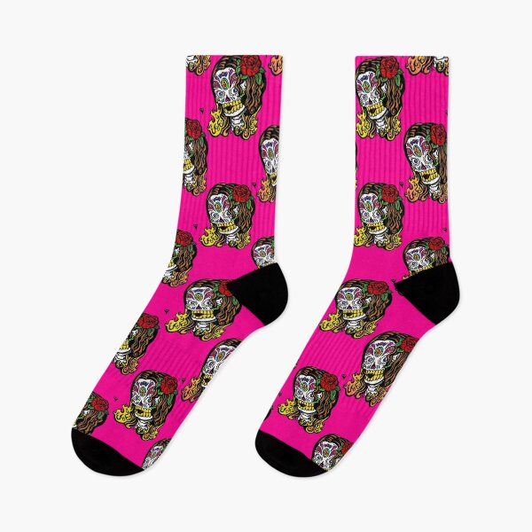 Item preview, pink halloween Sugar Skull Girl designed and sold by Gossip Rag.